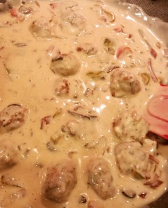 Chicken Meatball Alfredo Mac - Eat-in With YiaYia