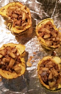 Stuffed Carnival Squash - Eat-in WIth YiaYia