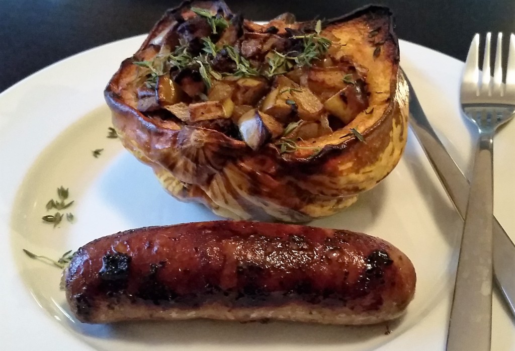 Stuffed Carnival Squash - Eat-in WIth YiaYia