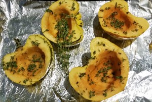 Stuffed Carnival Squash - Eat-in WIth YiaYia