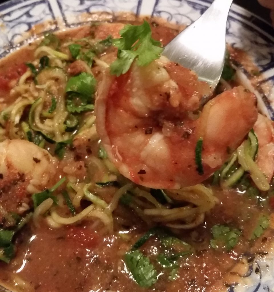 Fat Free Shrimp Diavolo - EatinWithYiaYia.com