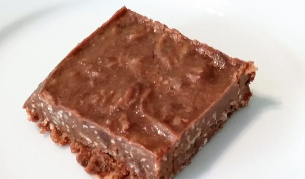 Single fat bomb plated on white plate